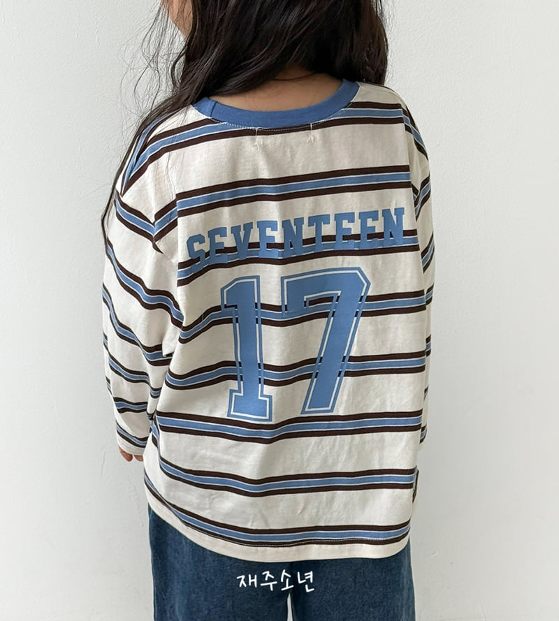 Witty Boy - Korean Children Fashion - #prettylittlegirls - Seventeen Stripe Tee - 6