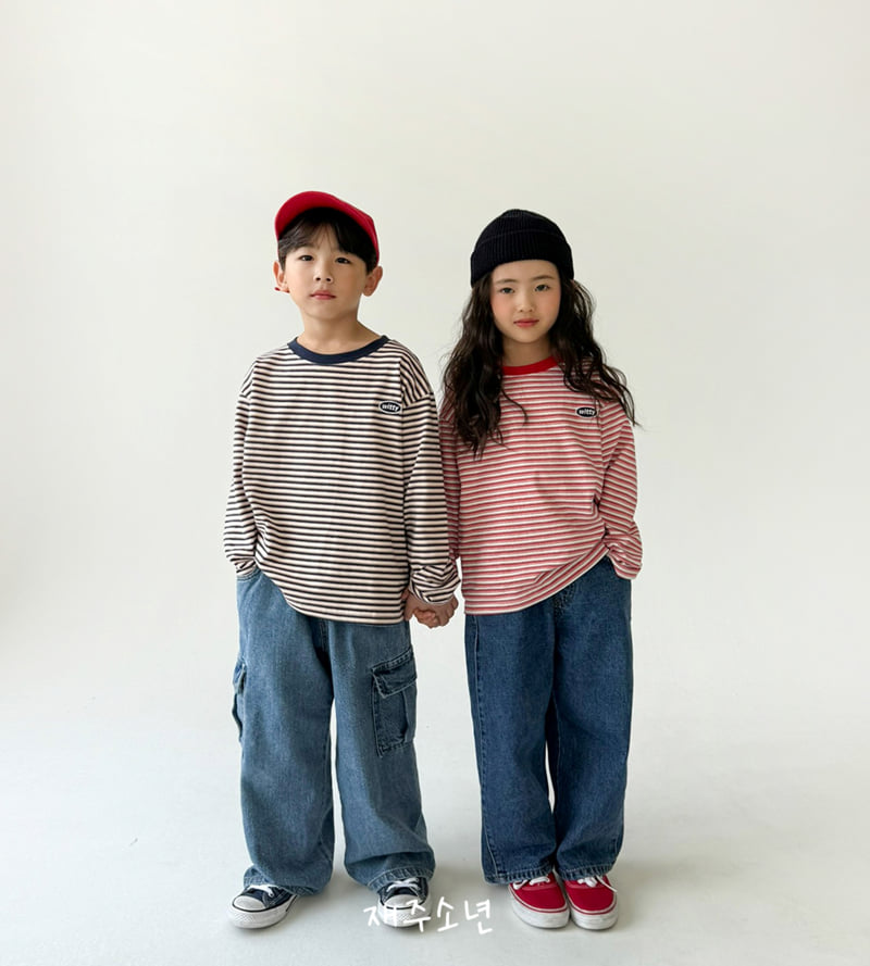 Witty Boy - Korean Children Fashion - #prettylittlegirls - Hip Cargo Denim Pants - 5