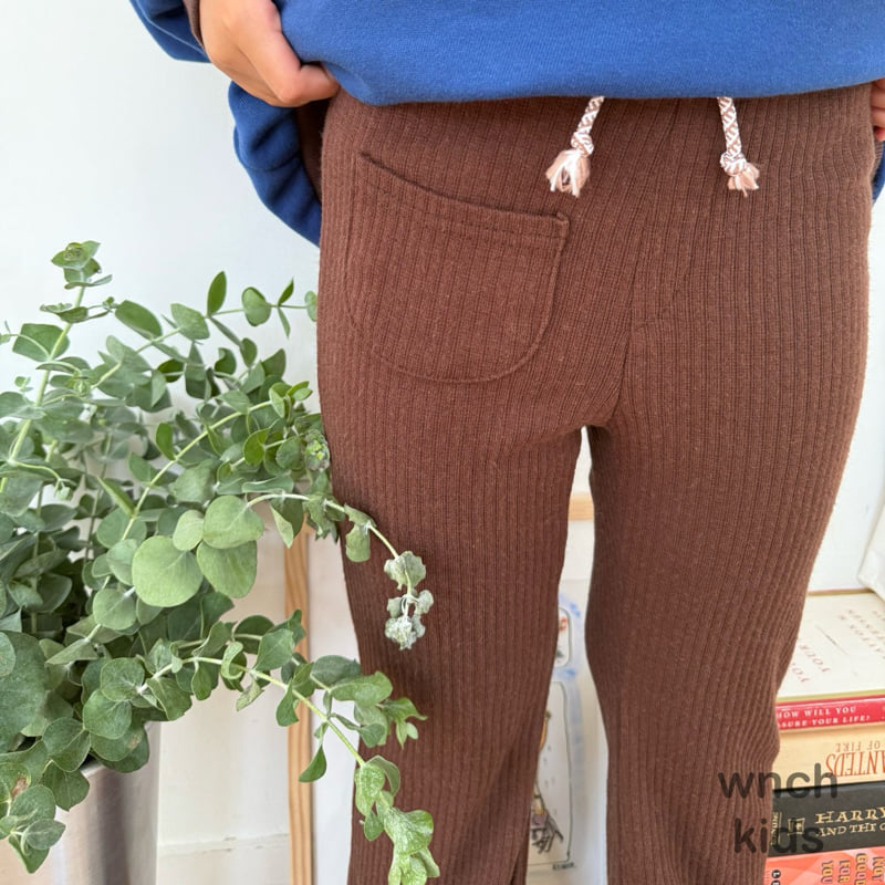 Wnch Kids - Korean Children Fashion - #fashionkids - Pom-Pom Ribbed Pants - 6