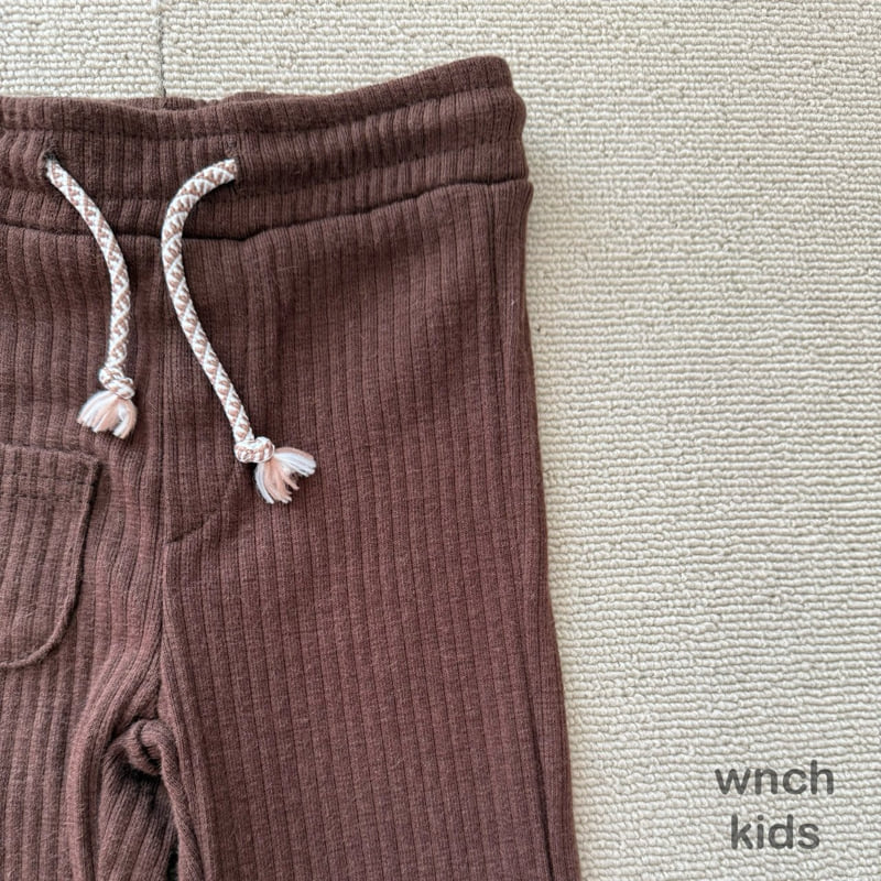 Wnch Kids - Korean Children Fashion - #kidsstore - Pom-Pom Ribbed Pants - 8