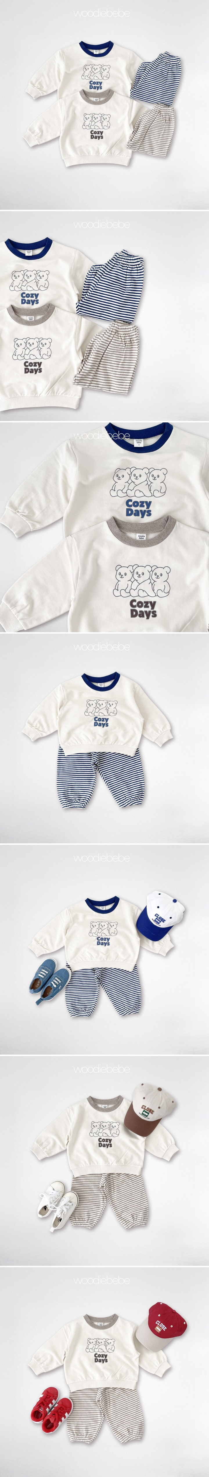 Woodie - Korean Children Fashion - #kidsshorts - Cozy Set - 2