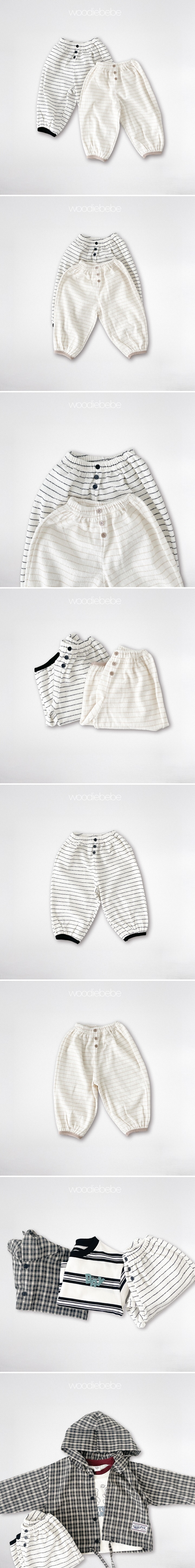 Woodie - Korean Children Fashion - #kidsshorts - Button Balloon Pants - 2