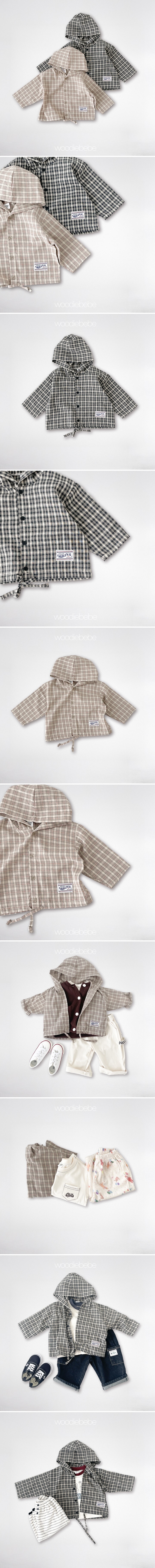 Woodie - Korean Children Fashion - #stylishchildhood - Burberry Style Hooded Jumper - 2