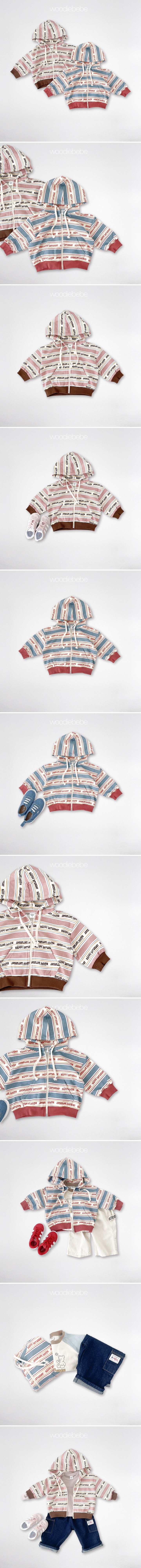 Woodie - Korean Children Fashion - #todddlerfashion - Happy Hooded Jumper - 2