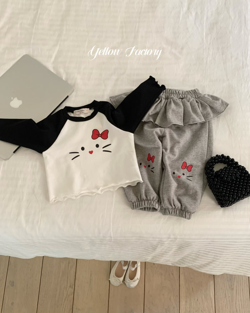 Yellow Factory - Korean Baby Fashion - #babyboutique - Meow Frill Pants - 8