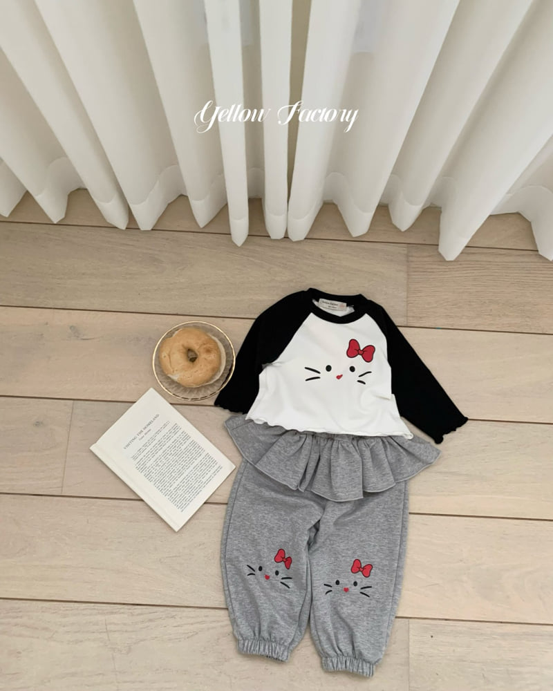 Yellow Factory - Korean Baby Fashion - #babyboutiqueclothing - Meow Frill Pants - 9