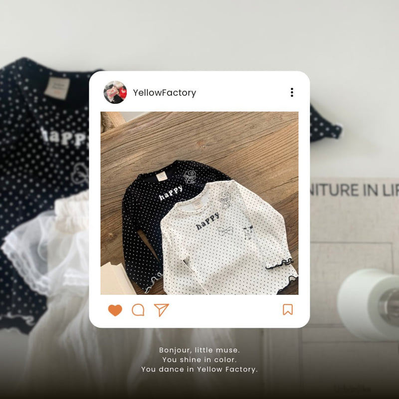 Yellow Factory - Korean Baby Fashion - #babyboutiqueclothing - Happy Dot Tee