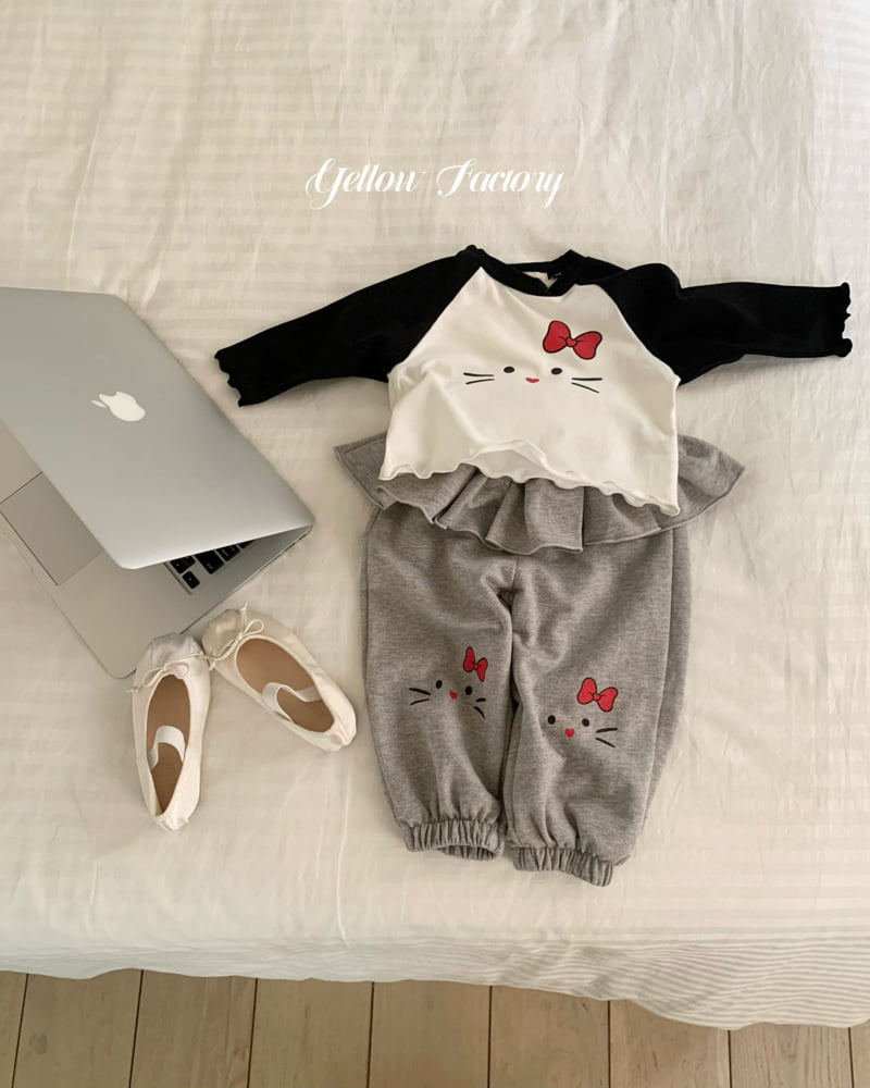 Yellow Factory - Korean Baby Fashion - #babyclothing - Meow Frill Pants - 10