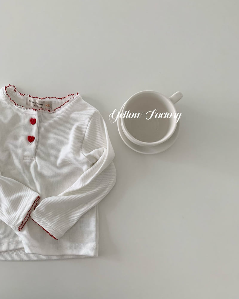 Yellow Factory - Korean Baby Fashion - #babyclothing - Heart Button Tee - 7
