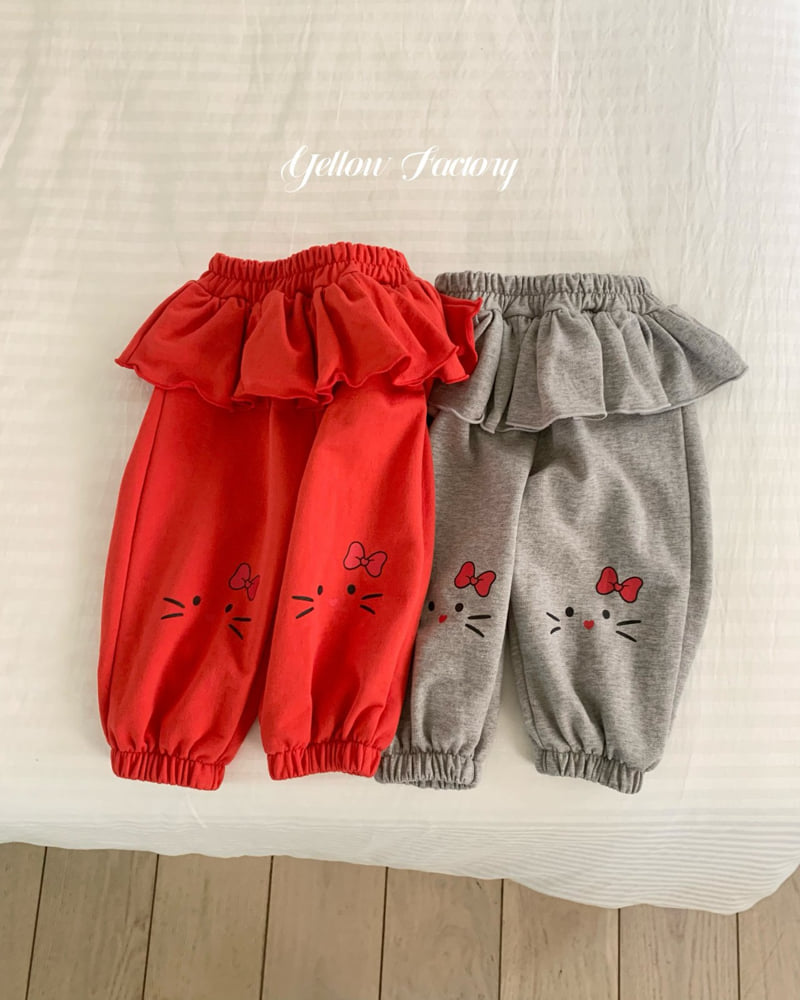 Yellow Factory - Korean Baby Fashion - #babyfever - Meow Frill Pants - 12