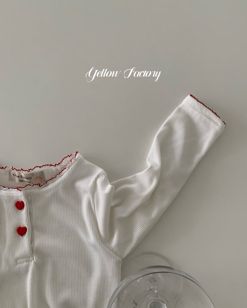Yellow Factory - Korean Baby Fashion - #babyfever - Heart Button Tee - 9