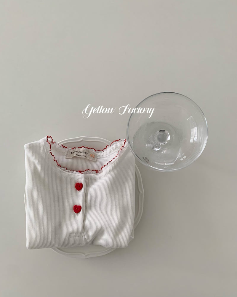 Yellow Factory - Korean Baby Fashion - #babygirlfashion - Heart Button Tee - 10