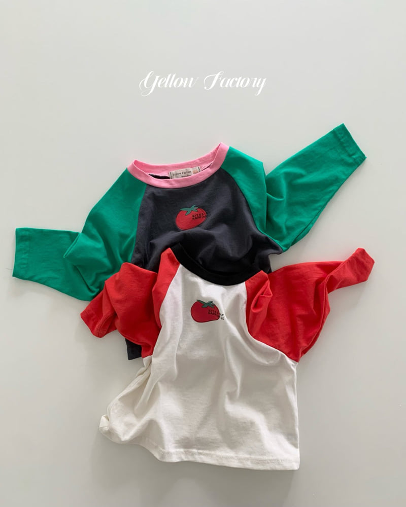 Yellow Factory - Korean Baby Fashion - #babyootd - Tomato Raglan Tee - 3