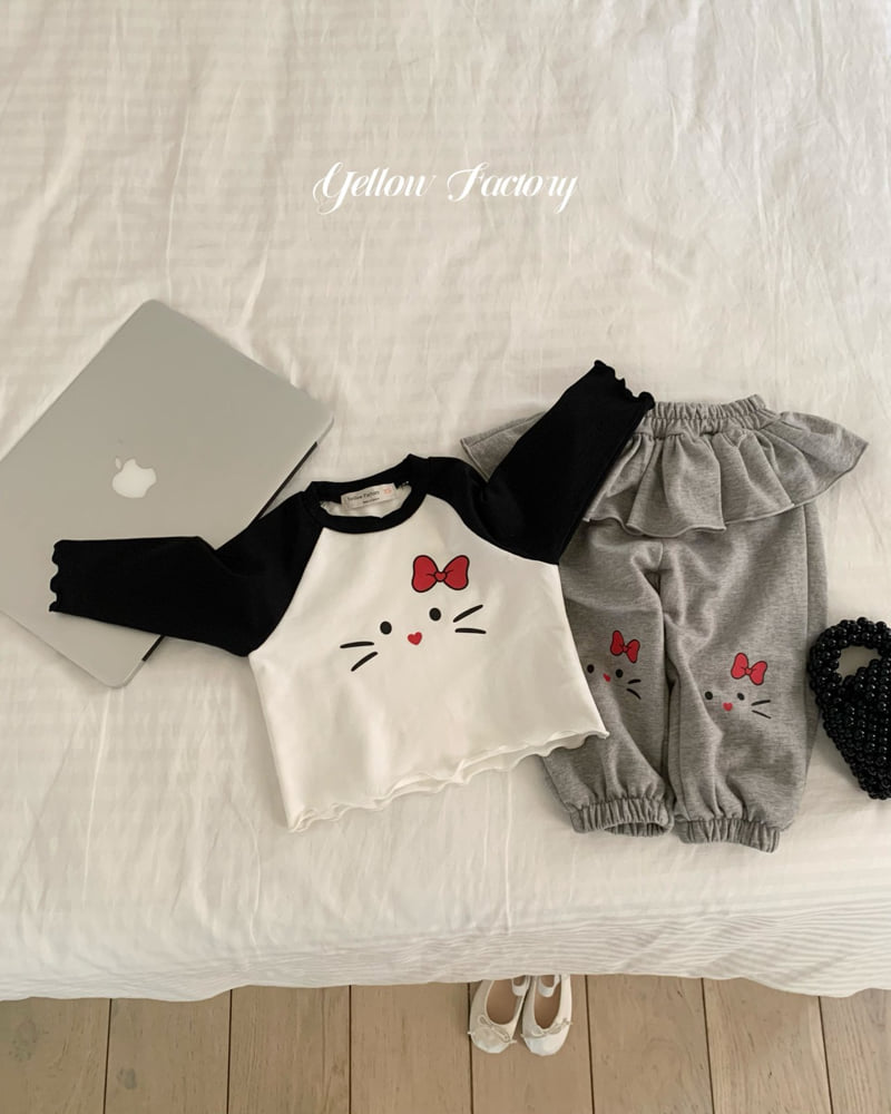 Yellow Factory - Korean Baby Fashion - #babyoutfit - Meow Frill Pants - 3