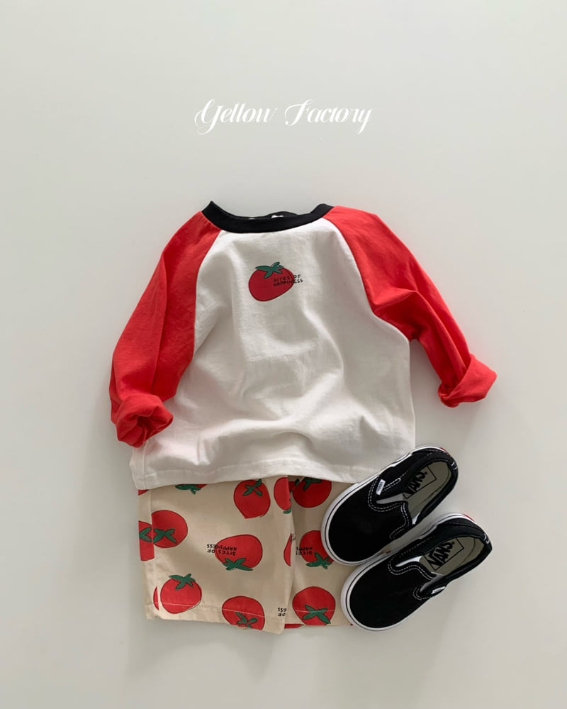 Yellow Factory - Korean Baby Fashion - #babyoutfit - Tomato Raglan Tee - 5