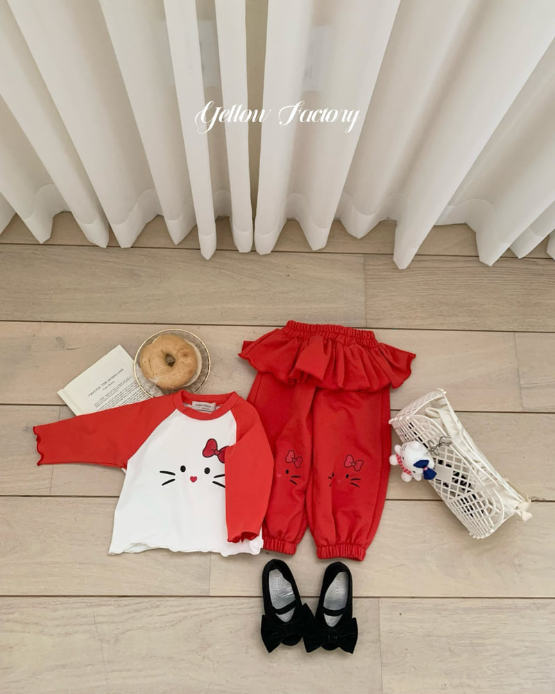Yellow Factory - Korean Baby Fashion - #babyoutfit - Meow Frill Pants - 4