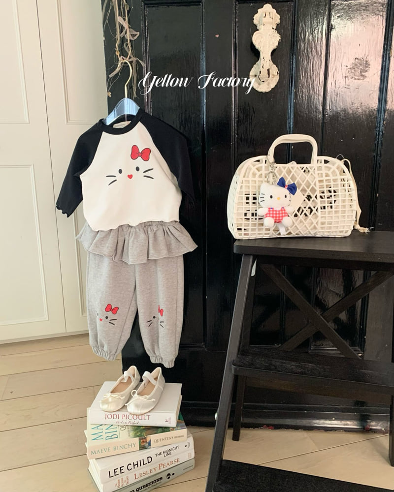 Yellow Factory - Korean Baby Fashion - #onlinebabyboutique - Meow Frill Pants - 5