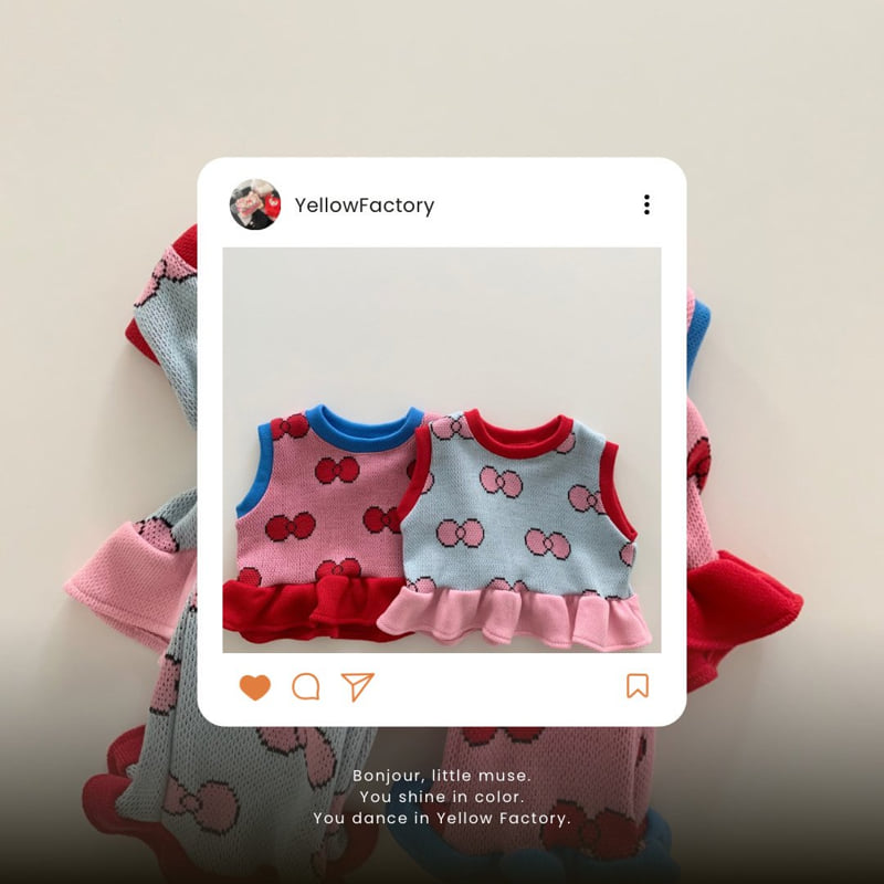 Yellow Factory - Korean Baby Fashion - #onlinebabyboutique - Aki Frill Knit Vest