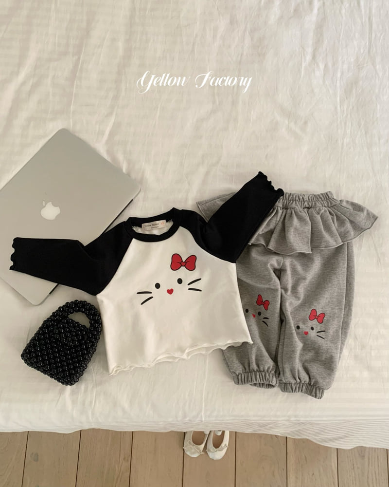 Yellow Factory - Korean Baby Fashion - #onlinebabyshop - Meow Frill Pants - 6
