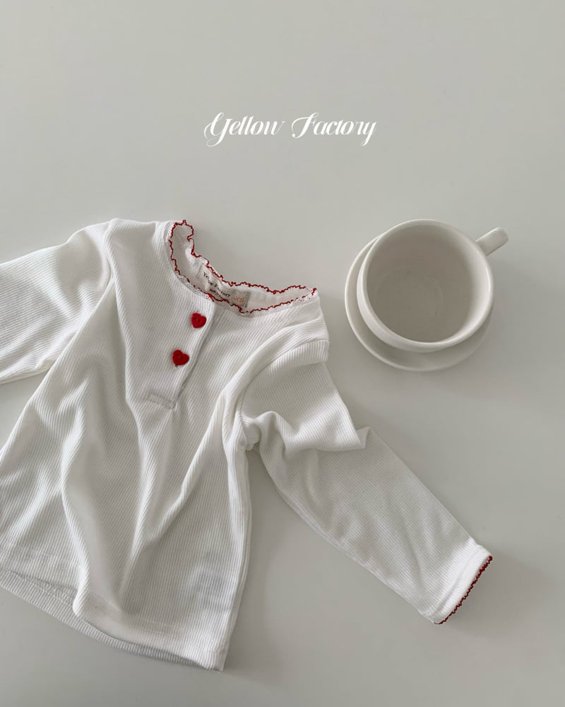 Yellow Factory - Korean Baby Fashion - #onlinebabyshop - Heart Button Tee - 4