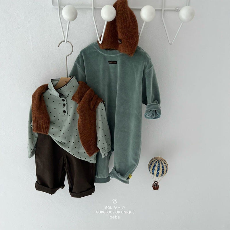 go;u - Korean Baby Fashion - #babyboutique - Bebe Yes Collar Tee - 6