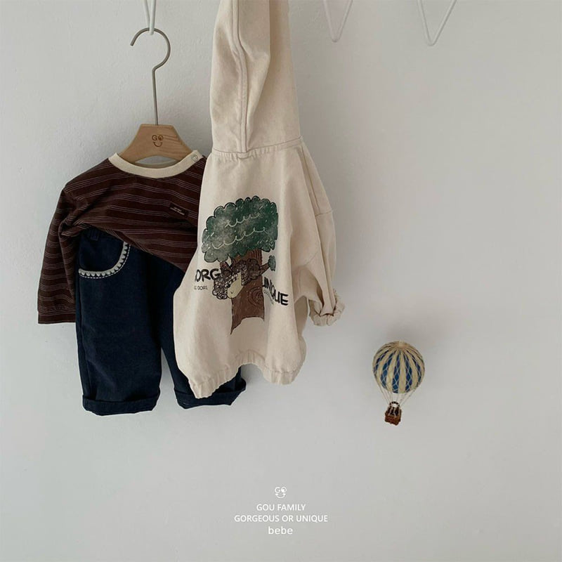 go;u - Korean Baby Fashion - #babyboutique - Bebe Five Tee - 4