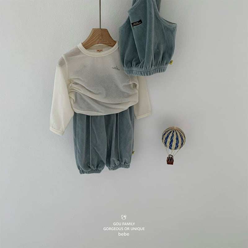 go;u - Korean Baby Fashion - #babyboutiqueclothing - Bebe Elastic Tee - 3