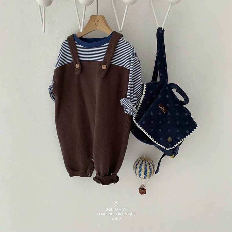 go;u - Korean Baby Fashion - #babyclothing - Bebe Hanaji Long Suit - 2