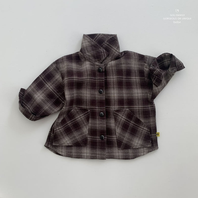 go;u - Korean Baby Fashion - #babyclothing - Bebe Fall Check Shirt