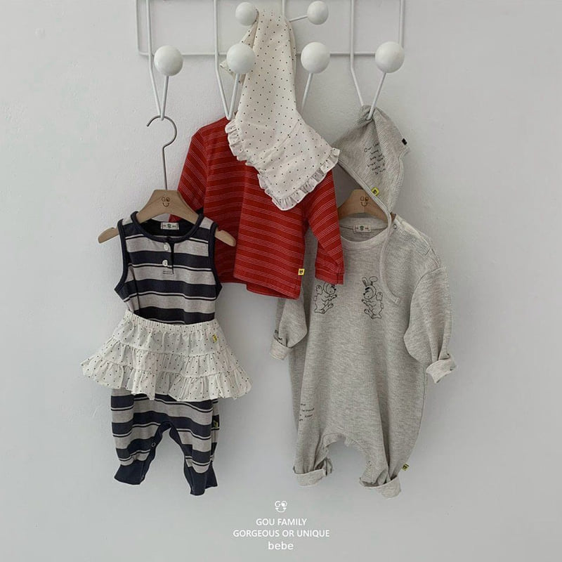 go;u - Korean Baby Fashion - #babyfashion - Bebe Five Tee - 6