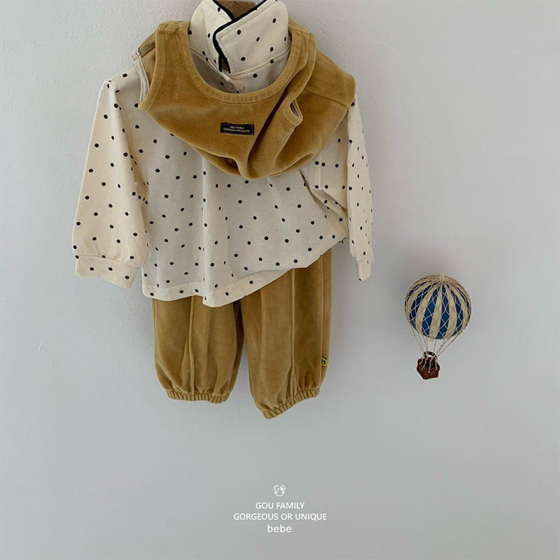 go;u - Korean Baby Fashion - #babyfever - Bebe Yes Collar Tee - 10