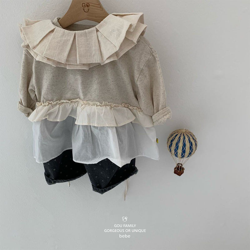 go;u - Korean Baby Fashion - #babygirlfashion - Bebe Moist Long Tee - 11