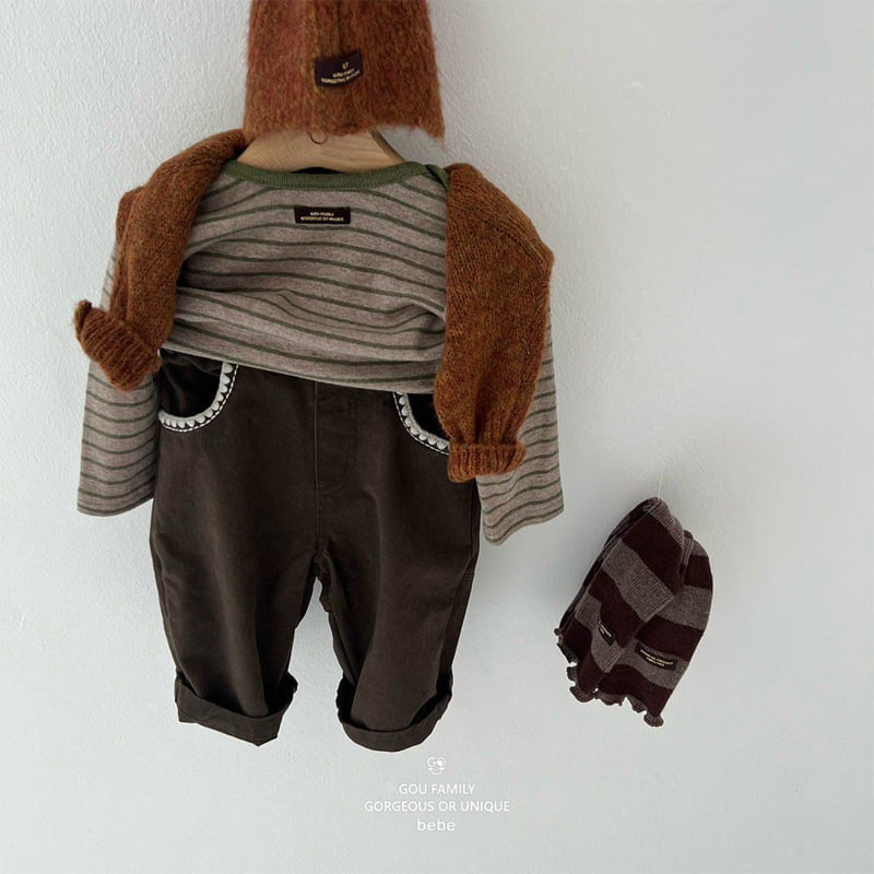 go;u - Korean Baby Fashion - #babygirlfashion - Bebe Cute Pocket Pants - 2