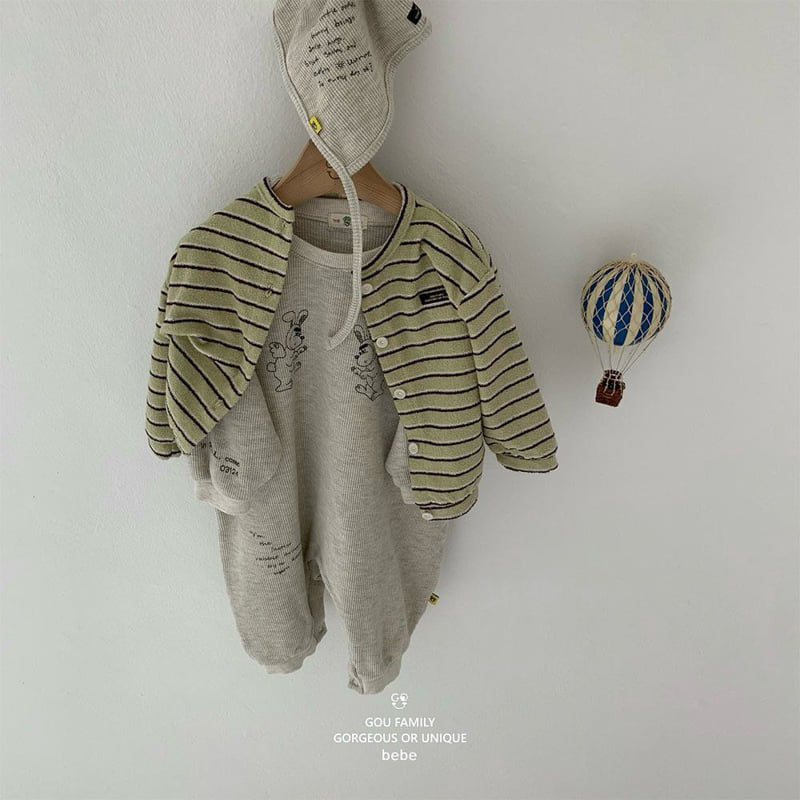 go;u - Korean Baby Fashion - #babylifestyle - Bebe Bongbong Cardigan - 2