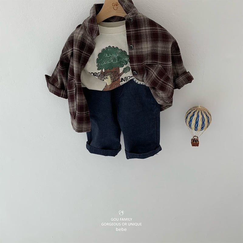 go;u - Korean Baby Fashion - #babyoninstagram - Bebe Fall Check Shirt - 6