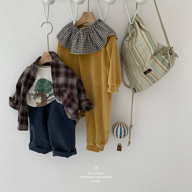 go;u - Korean Baby Fashion - #babyootd - Bebe Fall Check Shirt - 7