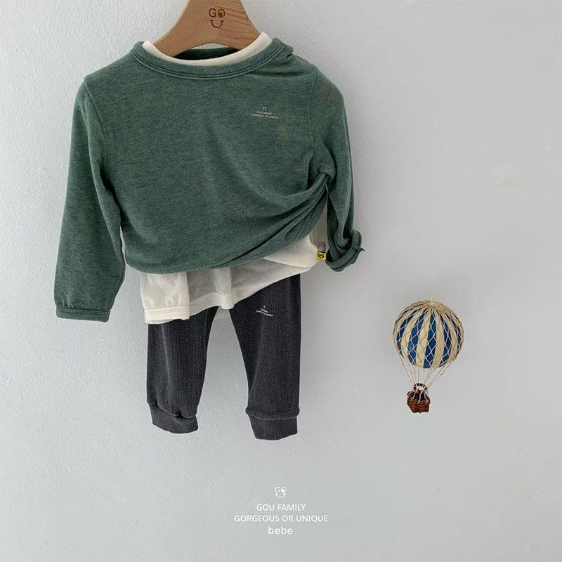 go;u - Korean Baby Fashion - #babyootd - Bebe Elastic Tee - 10
