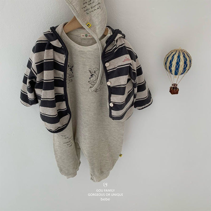 go;u - Korean Baby Fashion - #babywear - Bebe Strong Hoodie Cardigan - 6