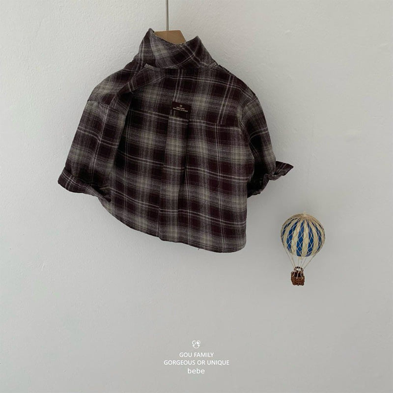 go;u - Korean Baby Fashion - #onlinebabyboutique - Bebe Fall Check Shirt - 11