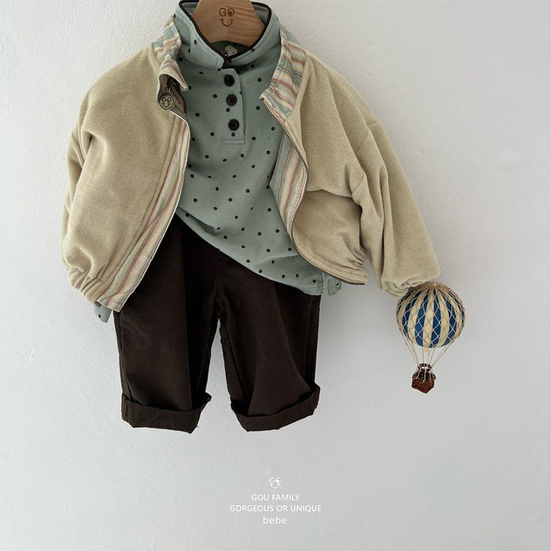 go;u - Korean Baby Fashion - #smilingbaby - Bebe Yes Collar Tee - 5