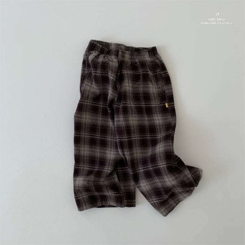 go;u - Korean Children Fashion - #childofig - Check Autumn Pants