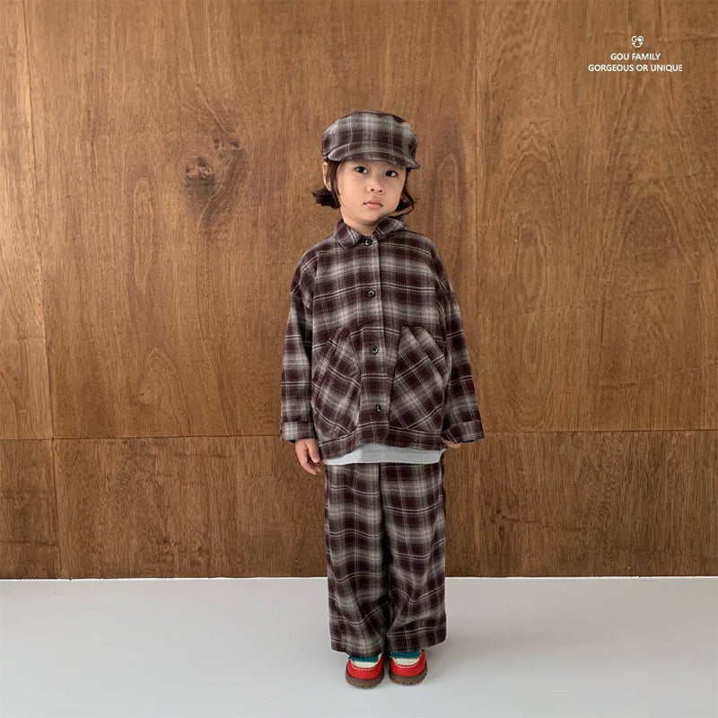 go;u - Korean Children Fashion - #childofig - Fall Check Jacket - 5