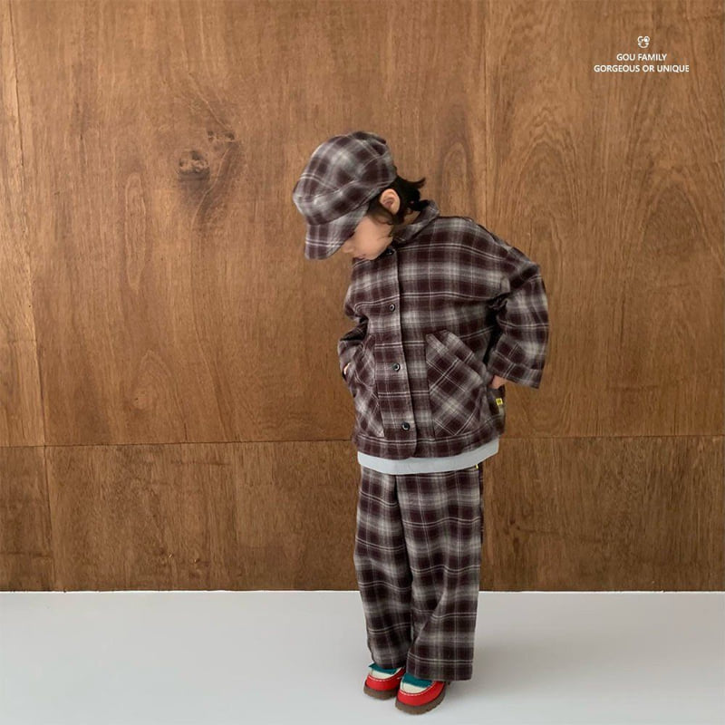 go;u - Korean Children Fashion - #childrensboutique - Check Fall Pants - 5