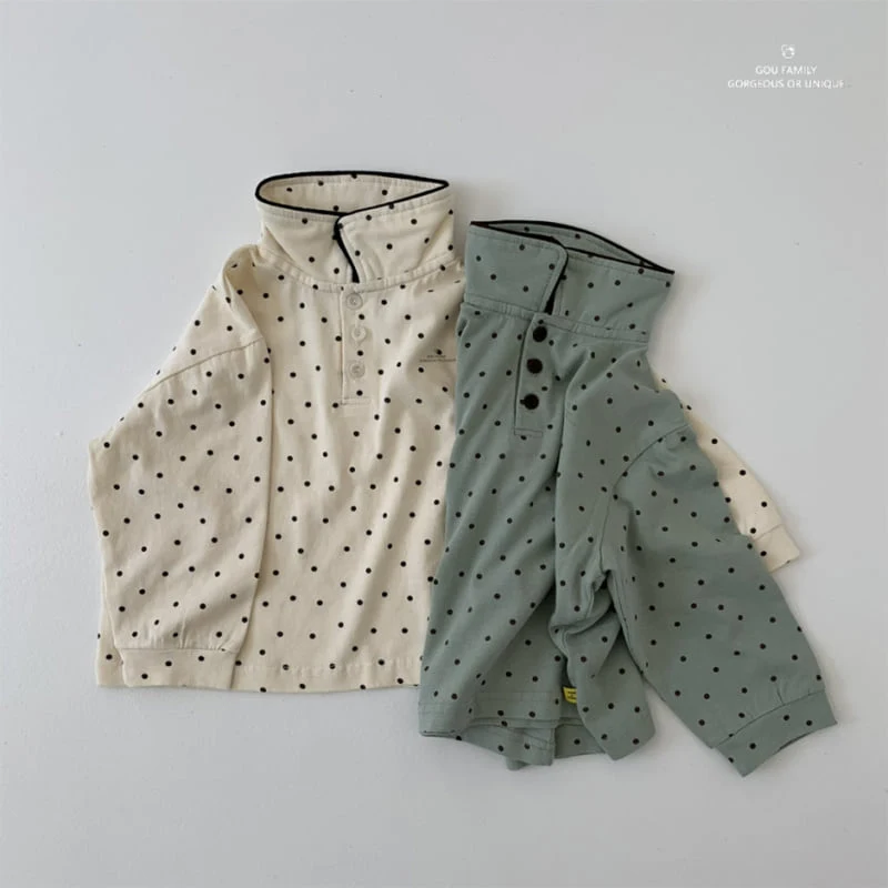 go;u - Korean Children Fashion - #kidsshorts - Grayo Collar Tee