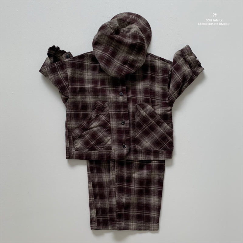 go;u - Korean Children Fashion - #kidsshorts - Fall Check Jacket - 10