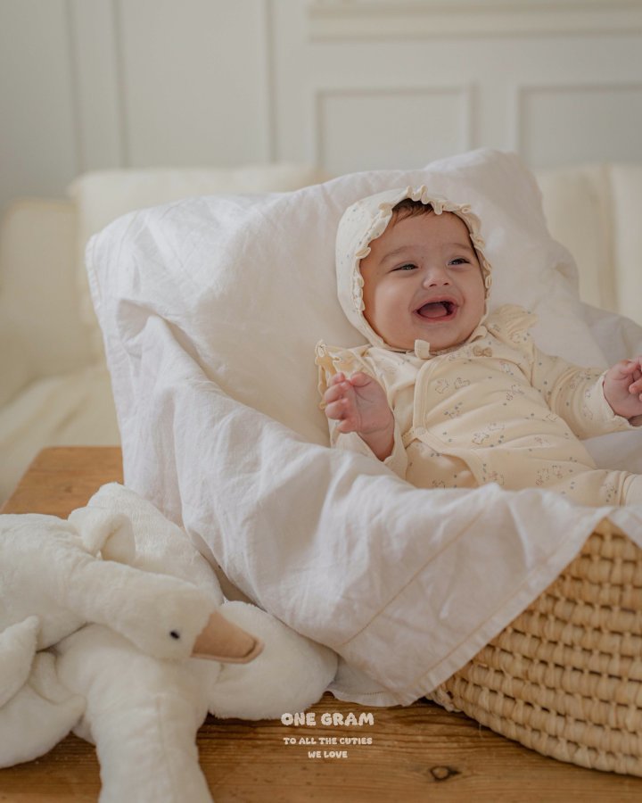 1 Gram - Korean Baby Fashion - #babyboutiqueclothing - Bunny Newborn Suit - 5