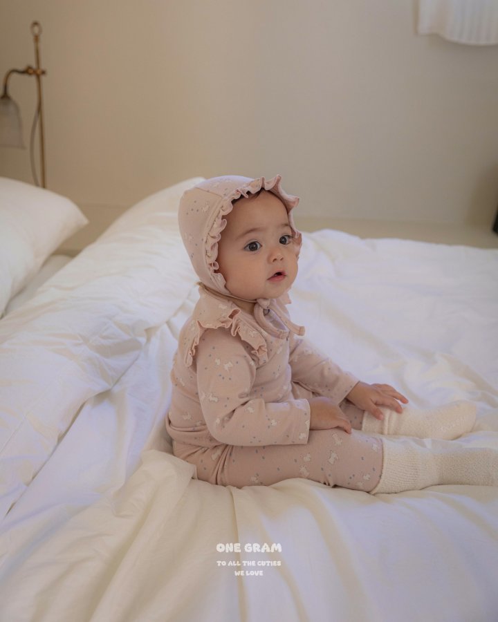 1 Gram - Korean Baby Fashion - #babyclothing - Bunny Top Bottom Set - 7