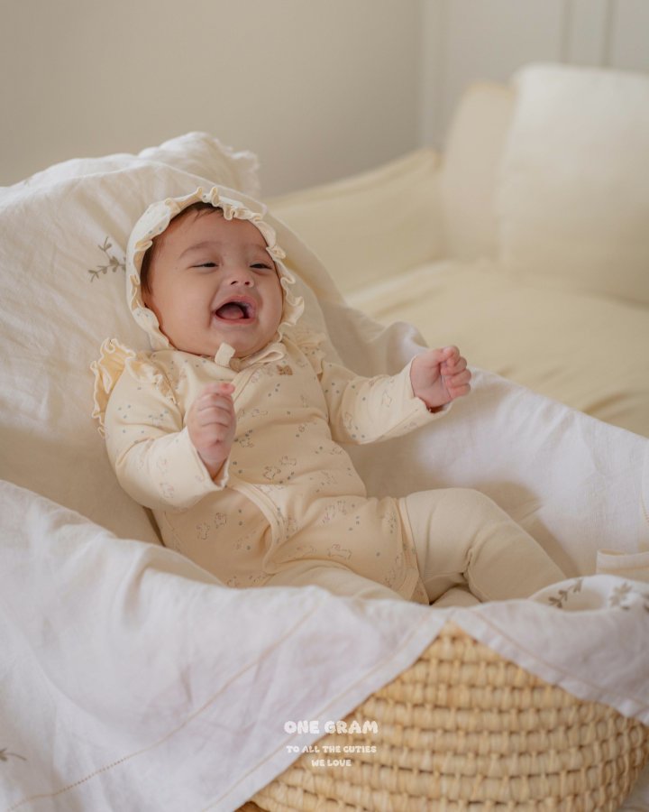 1 Gram - Korean Baby Fashion - #babyclothing - Bunny Newborn Suit - 6
