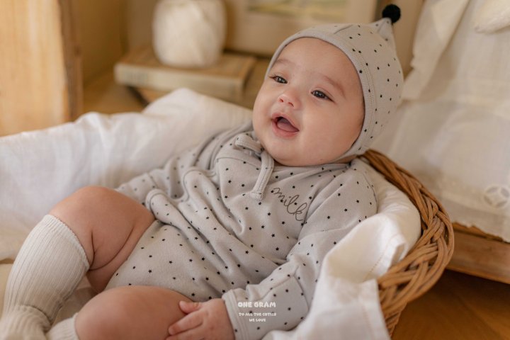 1 Gram - Korean Baby Fashion - #babyclothing - Milk Bonnet
