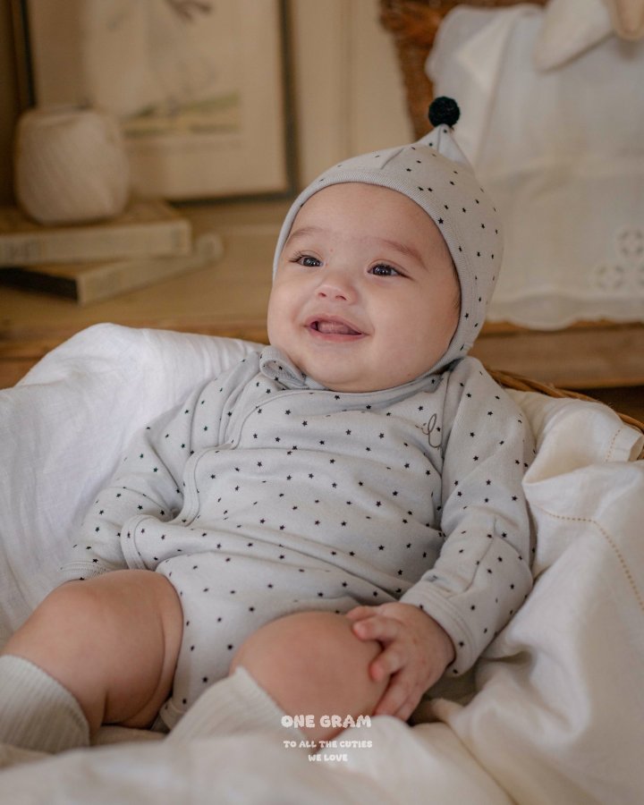 1 Gram - Korean Baby Fashion - #babyclothing - Milk Newborn Suit - 4